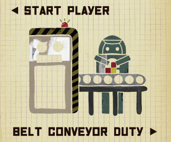 ロボの絵が描かれている、スタートプレイヤー並びに登板把握用のマーカー